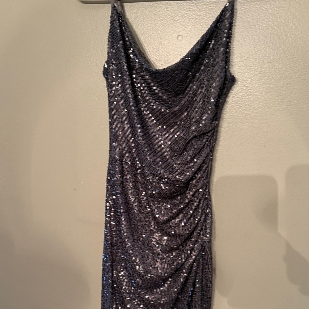 Chinese Laundry Sparkling Black Sequin Dress